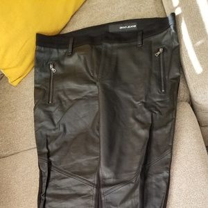 Holiday Sale Blk faux leather dkny Inseam is 29